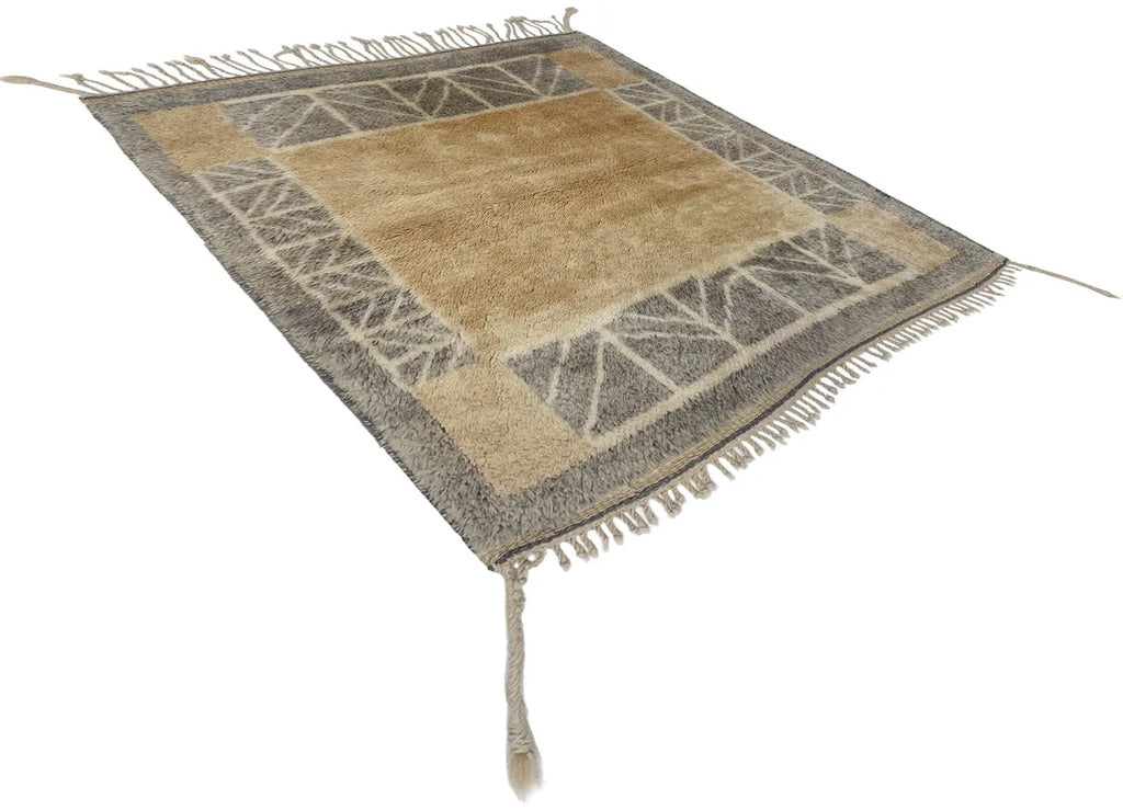 3'6"x3'10" Beni Ourain Hand Knotted