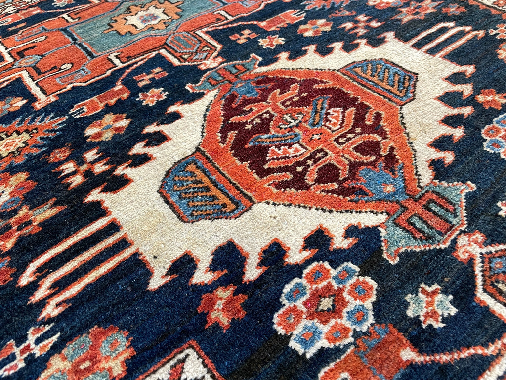 3'6"x4'4" Karaja Hand Knotted
