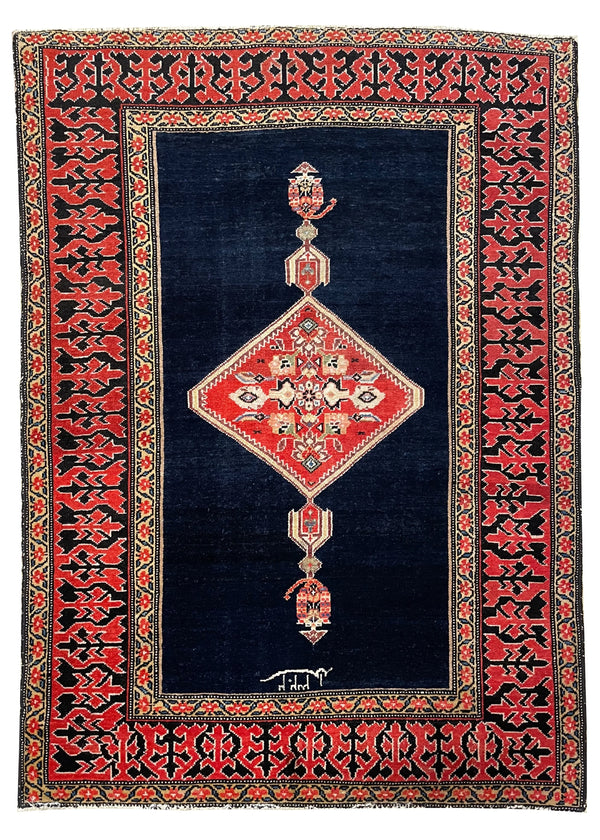 3'6"x4'8" Farahan Malayir Hand Knotted