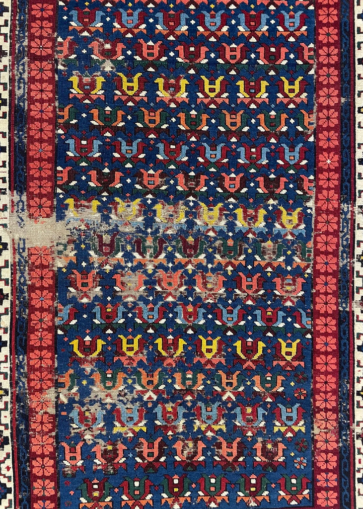 3'6"x5'1" Kuba Hand Knotted