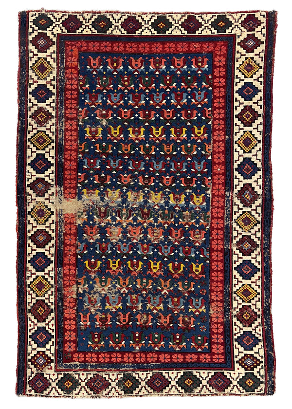 3'6"x5'1" Kuba Hand Knotted