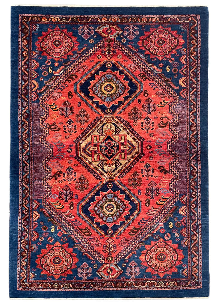 3'6"x5'2" Qashqai Hand Knotted