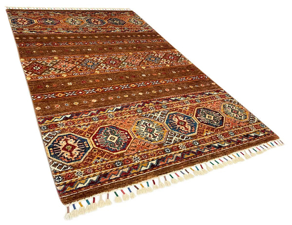 3'6"x5'4" Khorjeen Hand Knotted