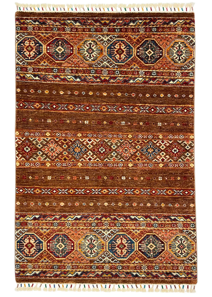 3'6"x5'4" Khorjeen Hand Knotted