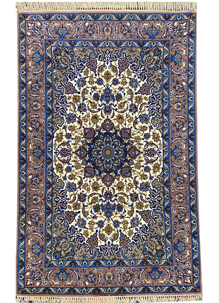 3'6"x5'6" Isfahan Hand Knotted