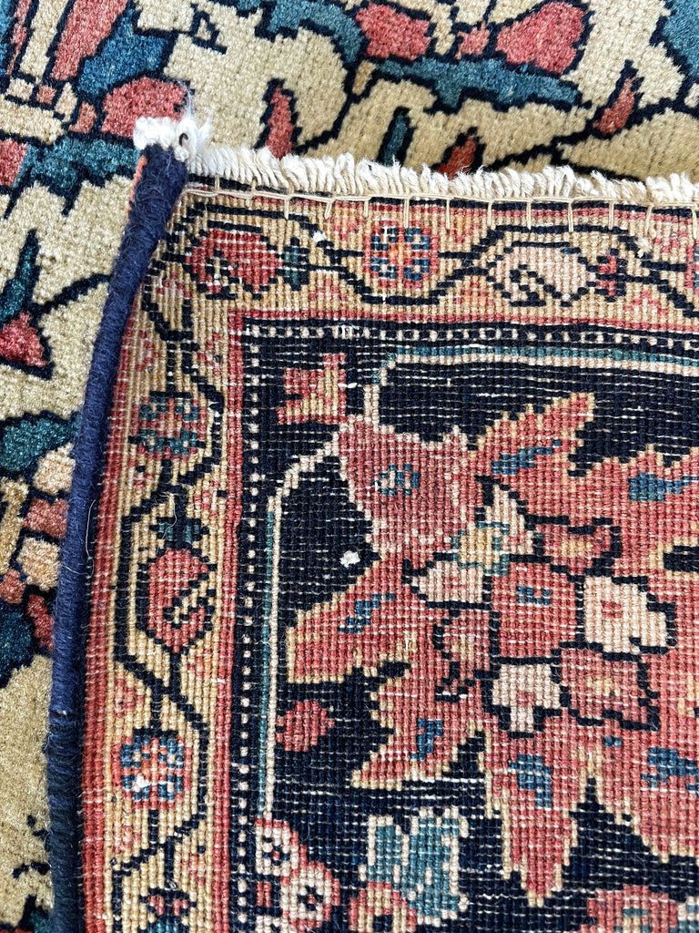 3'6"x5' Farahan Sarouk Hand Knotted