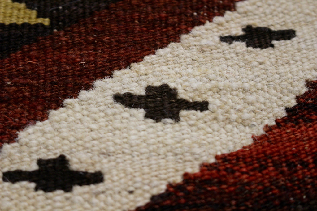 3'6"x9'10" Tribal Kilim Hand Woven