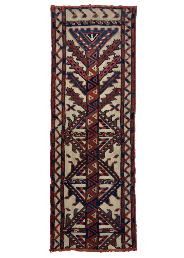 3'7" x 1'3" Yomud Tent Band Fragment Hand Knotted