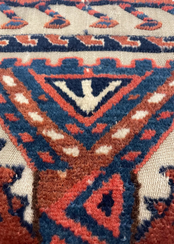 3'7" x 1'3" Yomud Tent Band Fragment Hand Knotted