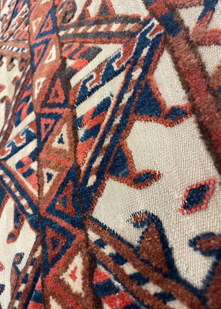 3'7" x 1'3" Yomud Tent Band Fragment Hand Knotted