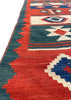 3'7"x10'2" Kurdish Kilim Hand Knotted