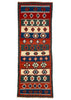 3'7"x10'2" Kurdish Kilim Hand Knotted