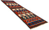 3'7"x10'2" Kurdish Kilim Hand Knotted