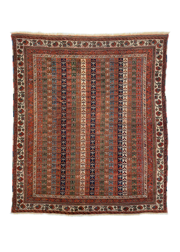 3'7"x4'1" Afshar Masanad hand hooked