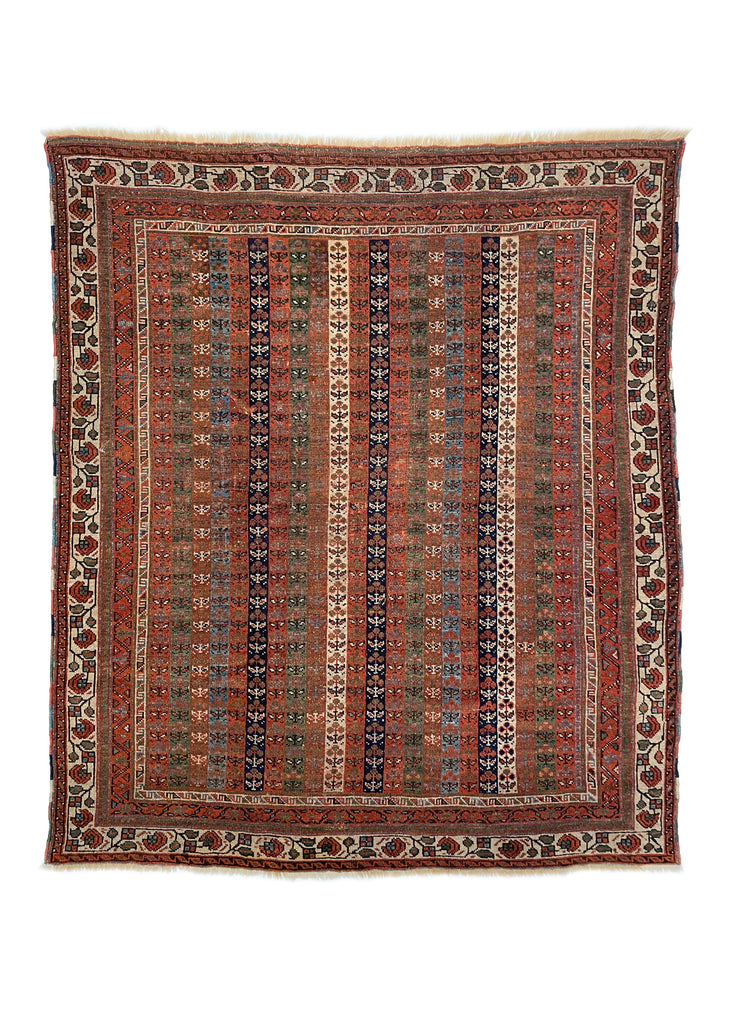 3'7"x4'1" Afshar Masanad hand hooked