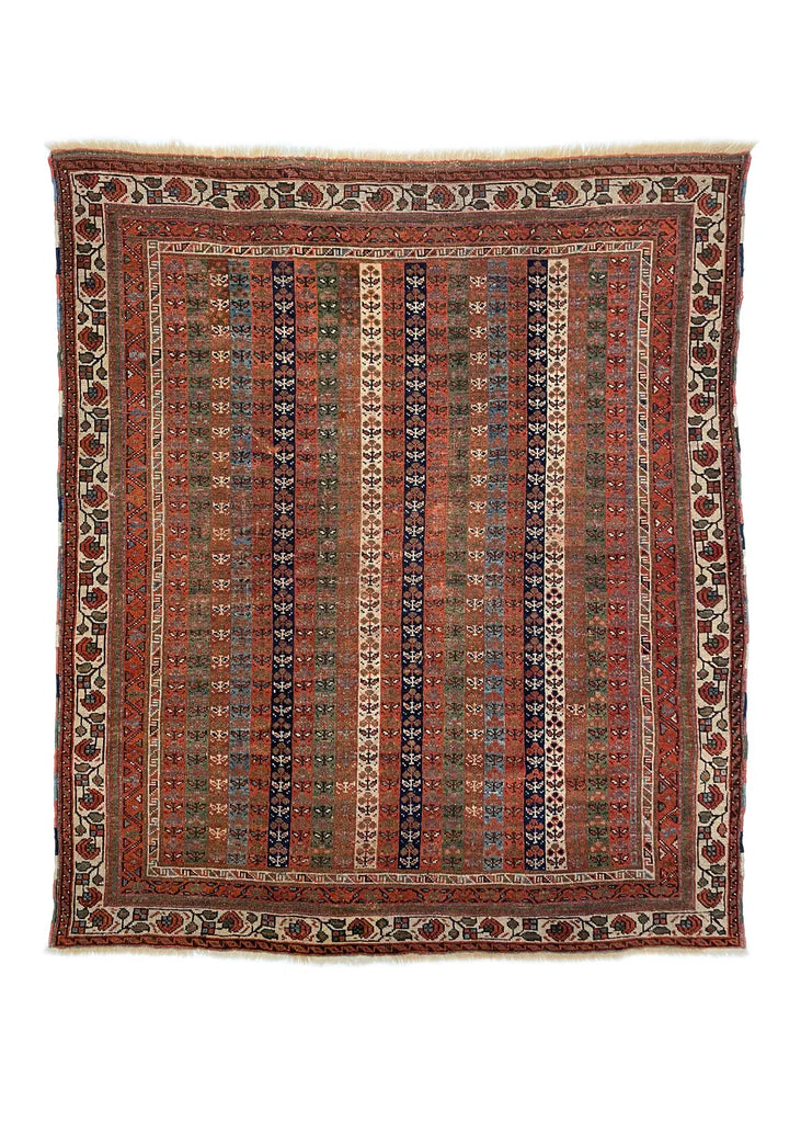 3'7"x4'1" Afshar Masanad hand hooked