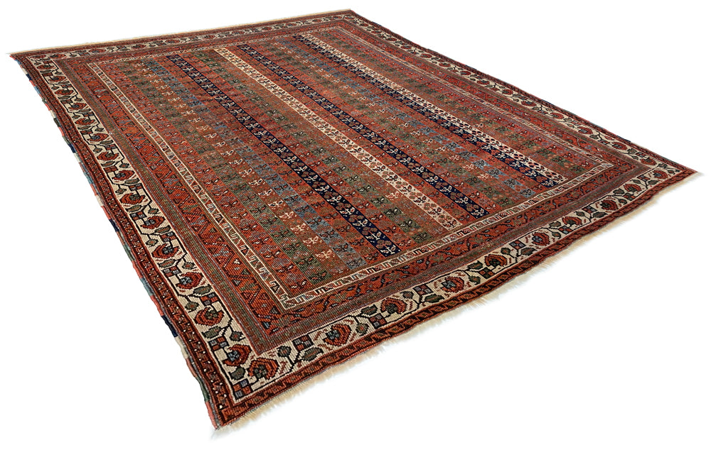 3'7"x4'1" Afshar Masanad hand hooked