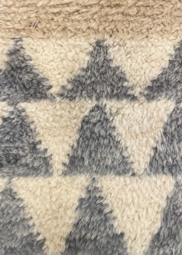 3'7"x4'2" Beni Ourain Hand Knotted