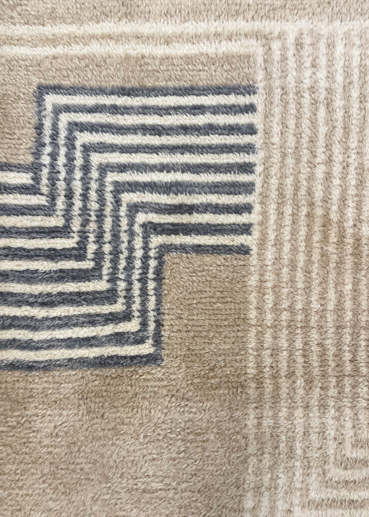 3'7"x4'2" Beni Ourain Hand Knotted