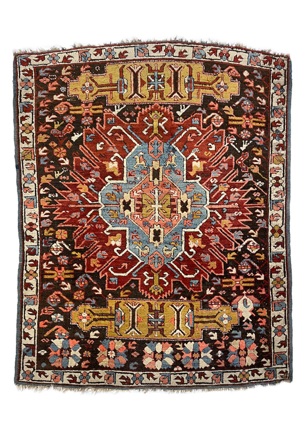 3'7"x4'4" Kuba Zejwa Hand Knotted