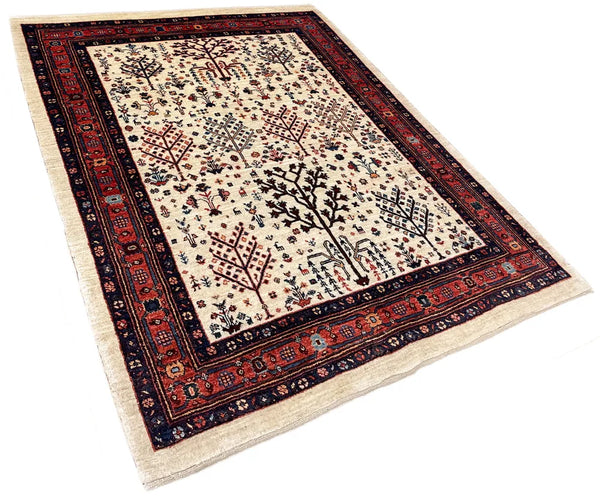 3'7"x4'6" Khamsehbaf Hand Knotted