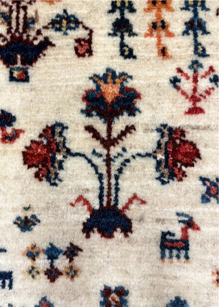 3'7"x4'6" Khamsehbaf Hand Knotted