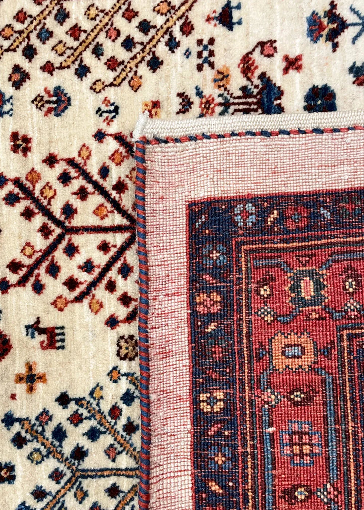 3'7"x4'6" Khamsehbaf Hand Knotted