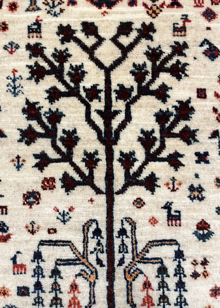 3'7"x4'6" Khamsehbaf Hand Knotted