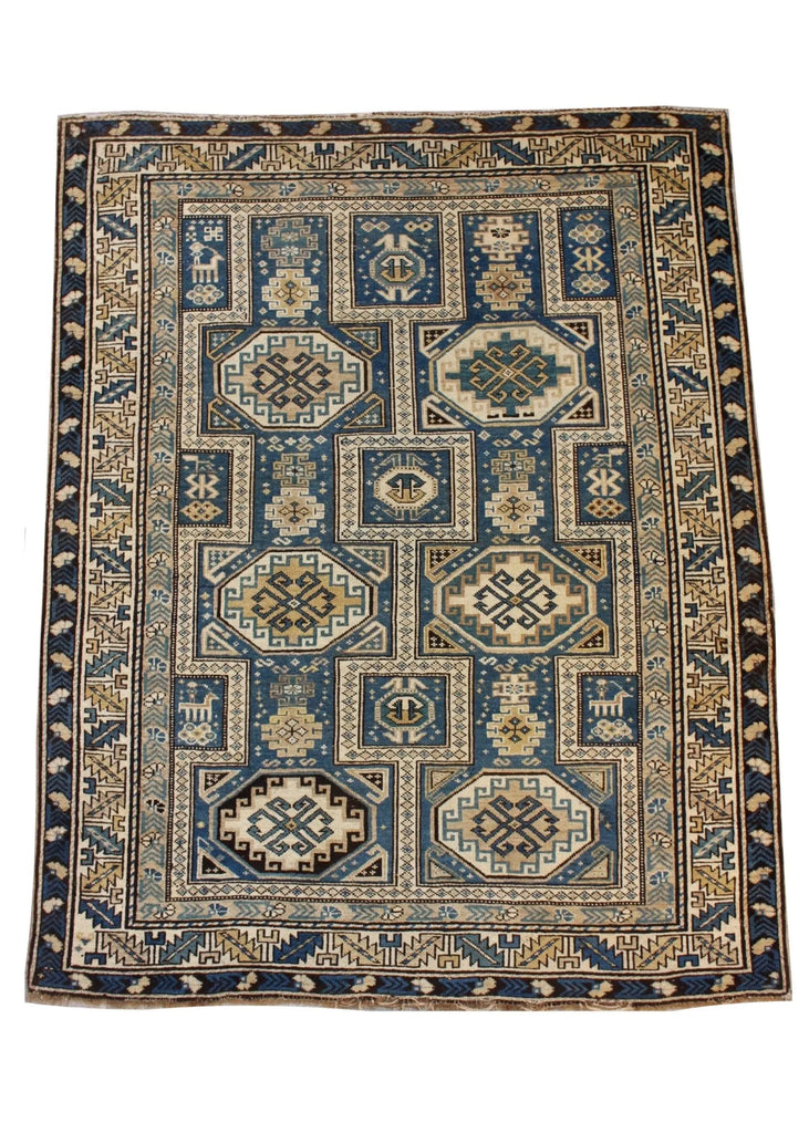 3'7"x4'6" Shirvan Baku Hand Knotted