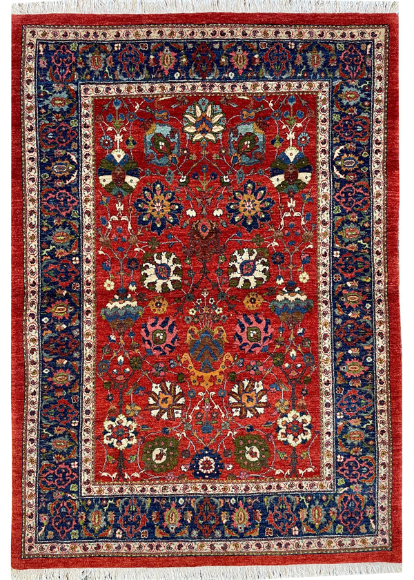 3'7"x5'1" Halvai Bidjar Hand Knotted