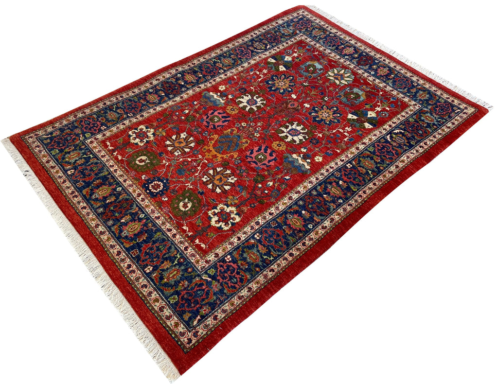 3'7"x5'1" Halvai Bidjar Hand Knotted