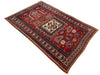 3'7"x5'5" Kazak Prayer Rug Hand Knotted