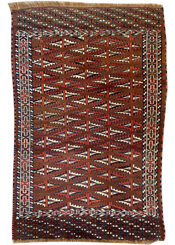 3'7"x5'6" Yamud Hand Knotted
