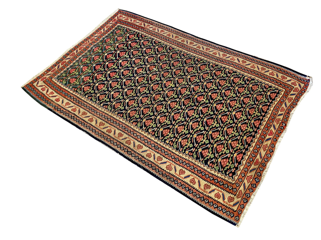 3'7"x5' Sennah Kilim Hand Woven