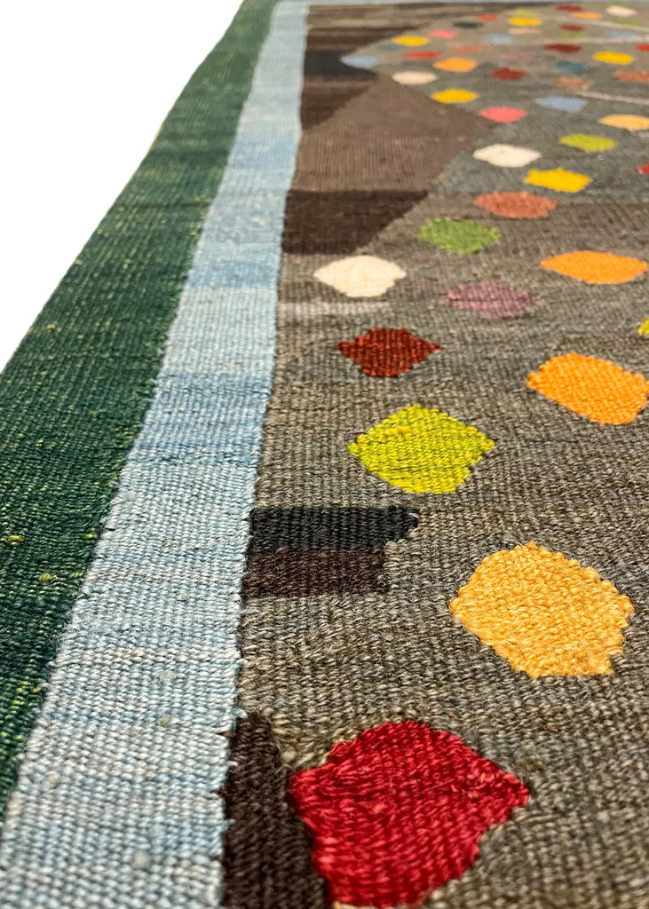 3'7"x5' Sennah Kilim Hand Knotted