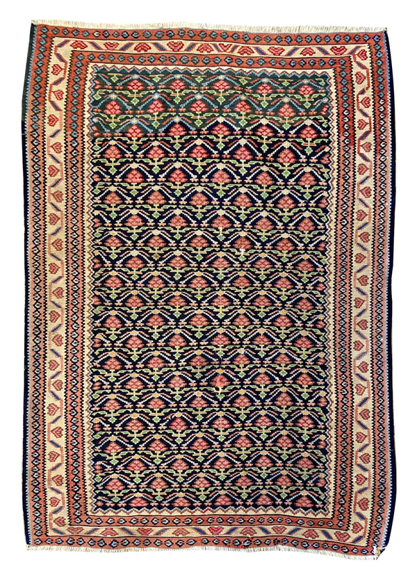 3'7"x5' Sennah Kilim Hand Woven