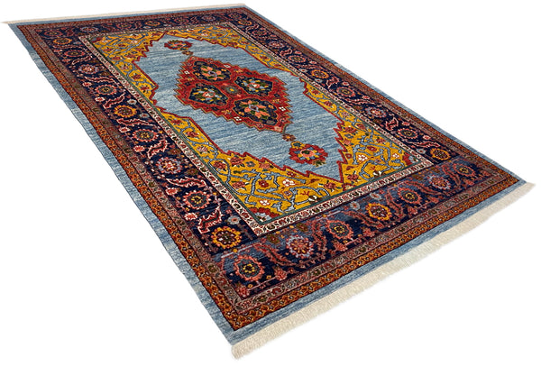 3'7"x6'1" Hand Knotted