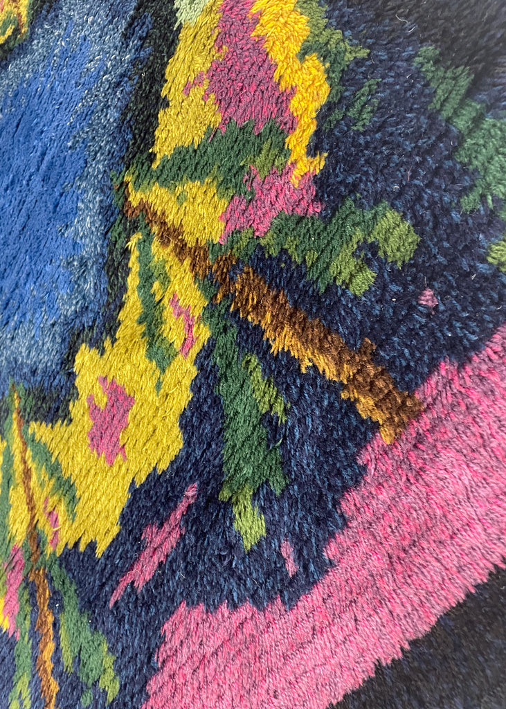 3'7"x6'7" Mid Century Modern "Rya" Hand Knotted