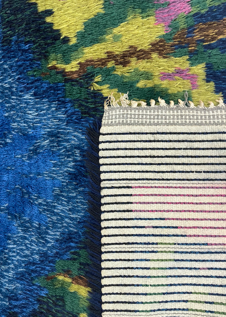 3'7"x6'7" Mid Century Modern "Rya" Hand Knotted