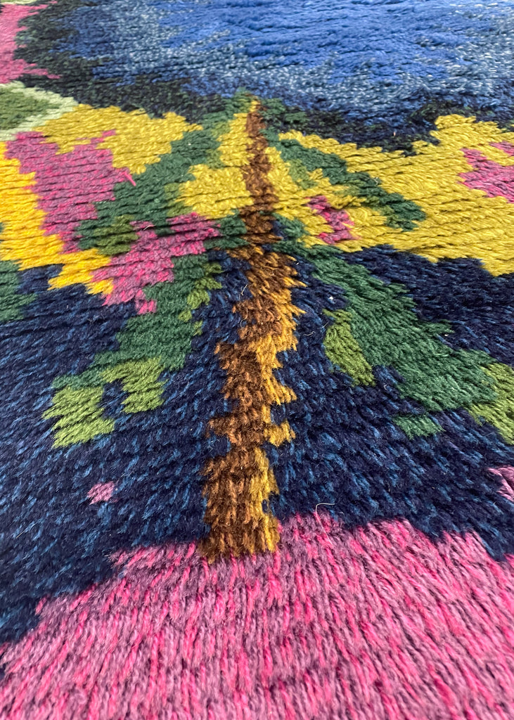 3'7"x6'7" Mid Century Modern "Rya" Hand Knotted