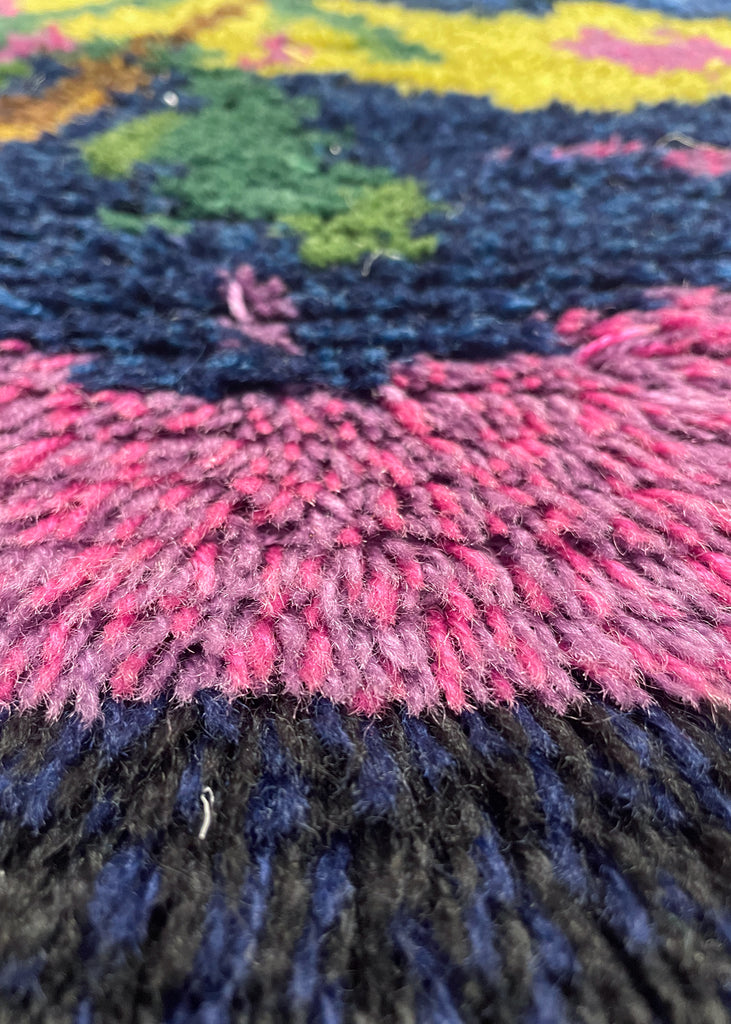 3'7"x6'7" Mid Century Modern "Rya" Hand Knotted