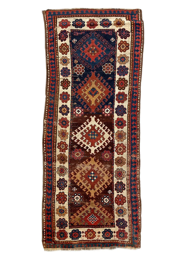 3'7"x8'10" Armenian Chelaberd Hand Knotted
