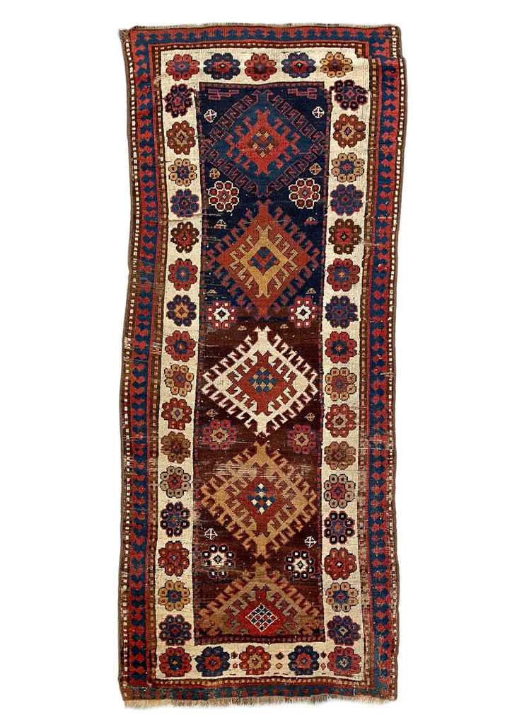 3'7"x8'10" Armenian Chelaberd Hand Knotted