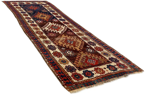 3'7"x8'10" Armenian Chelaberd Hand Knotted