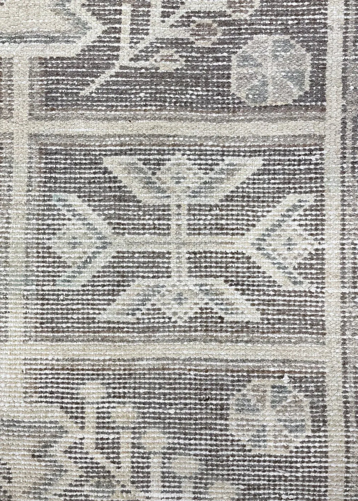 3'7"x9'11" Hamadan "Distressed" Hand Knotted