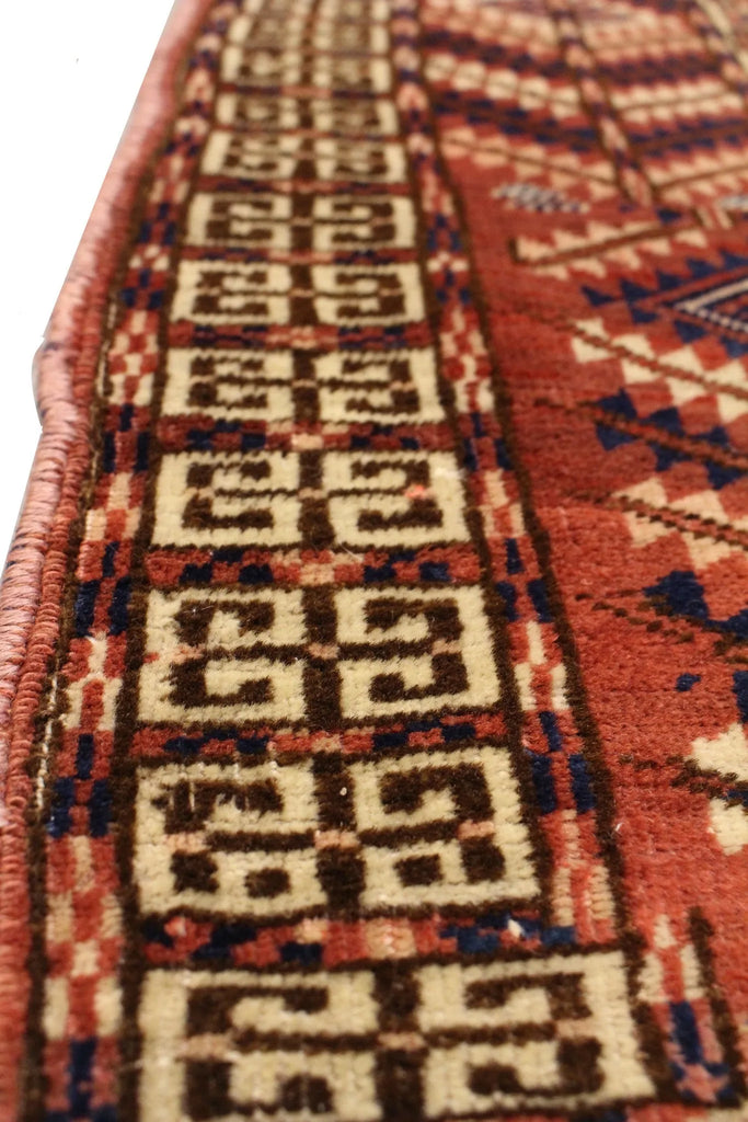 3'8"x4'5" Tekke Ensi Hand Knotted
