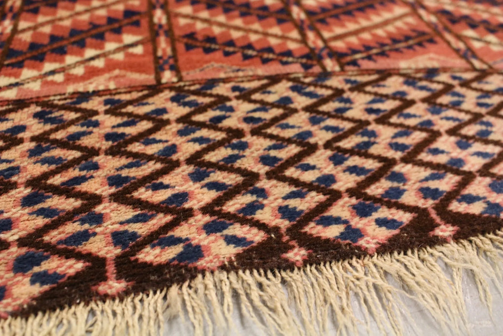 3'8"x4'5" Tekke Ensi Hand Knotted