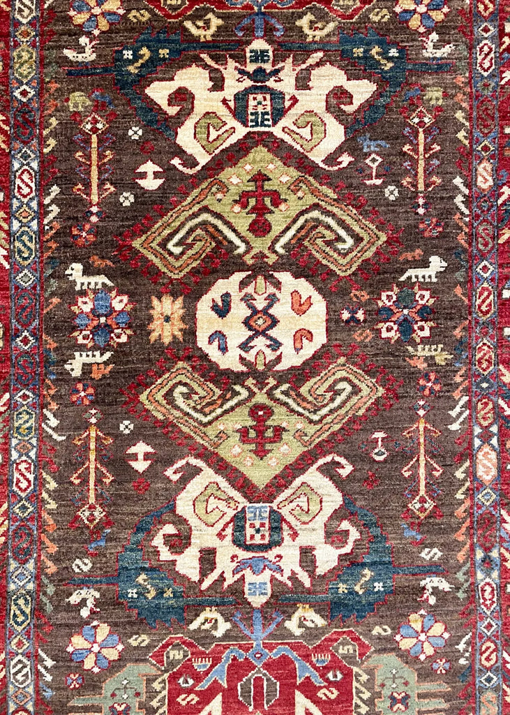 3'8"x5'9" Alpan Kuba Hand Knotted