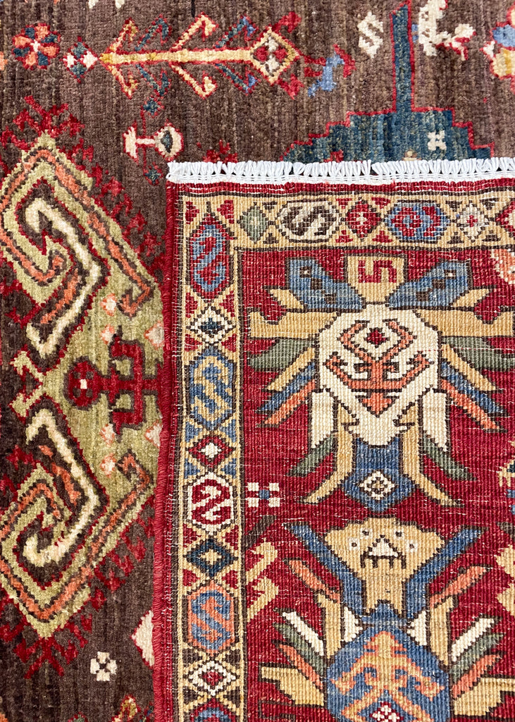 3'8"x5'9" Alpan Kuba Hand Knotted