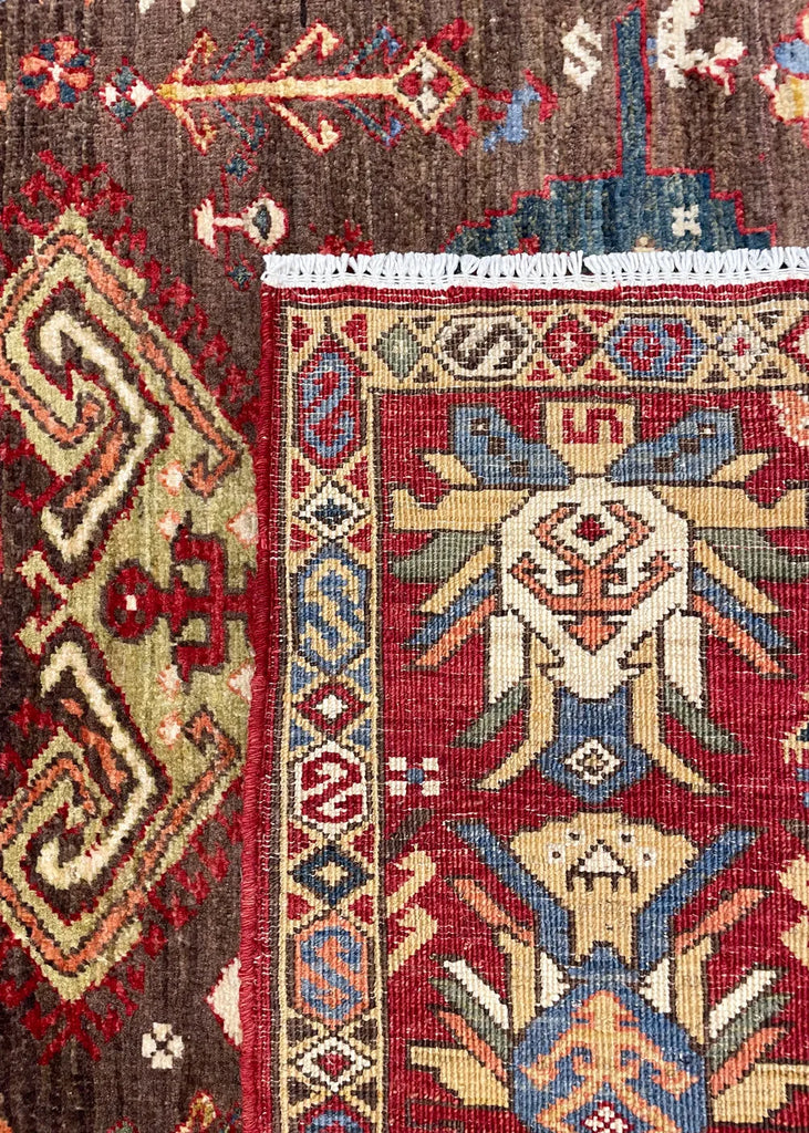 3'8"x5'9" Alpan Kuba Hand Knotted